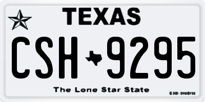 TX license plate CSH9295