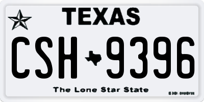 TX license plate CSH9396
