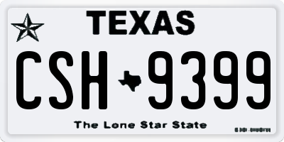 TX license plate CSH9399