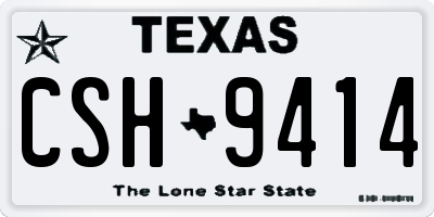 TX license plate CSH9414