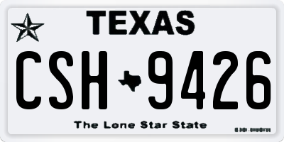TX license plate CSH9426
