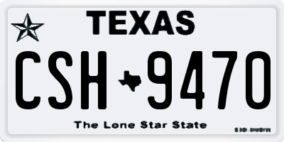 TX license plate CSH9470