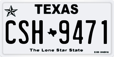 TX license plate CSH9471