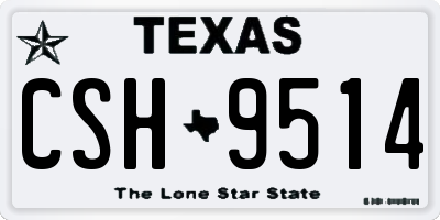 TX license plate CSH9514