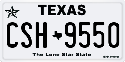 TX license plate CSH9550