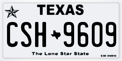 TX license plate CSH9609