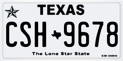 TX license plate CSH9678