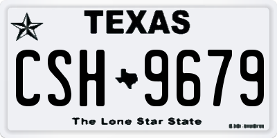 TX license plate CSH9679