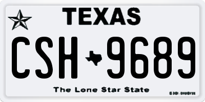 TX license plate CSH9689