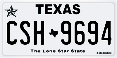 TX license plate CSH9694