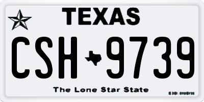 TX license plate CSH9739