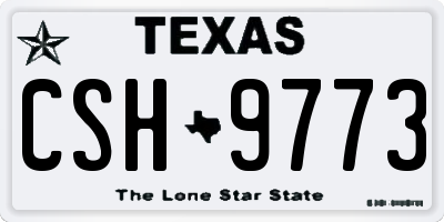 TX license plate CSH9773