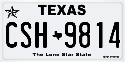 TX license plate CSH9814