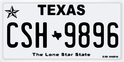 TX license plate CSH9896