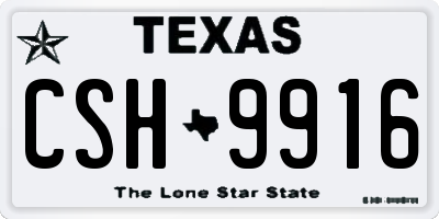 TX license plate CSH9916