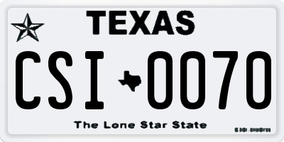 TX license plate CSI0070