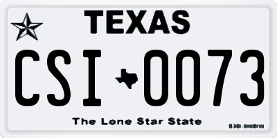 TX license plate CSI0073
