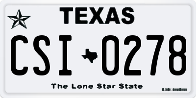 TX license plate CSI0278