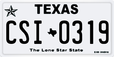 TX license plate CSI0319