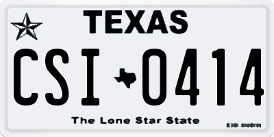 TX license plate CSI0414