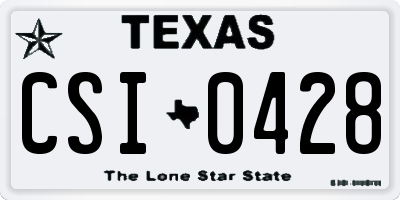 TX license plate CSI0428