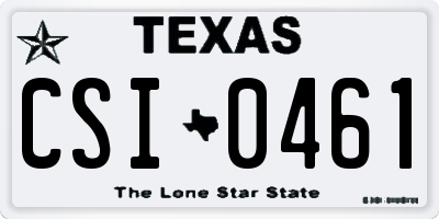 TX license plate CSI0461