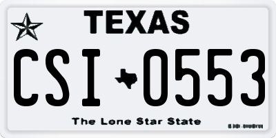 TX license plate CSI0553