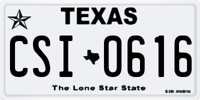TX license plate CSI0616