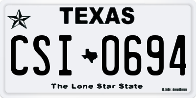 TX license plate CSI0694
