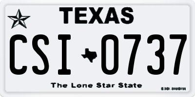 TX license plate CSI0737