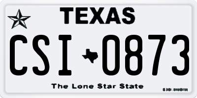 TX license plate CSI0873