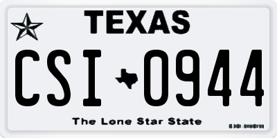 TX license plate CSI0944