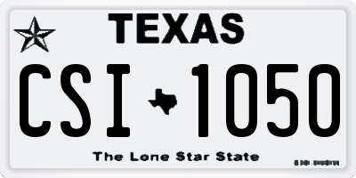 TX license plate CSI1050