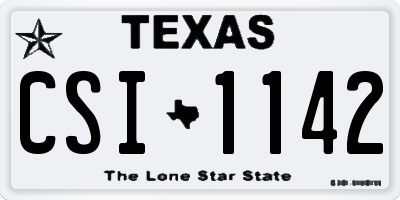 TX license plate CSI1142