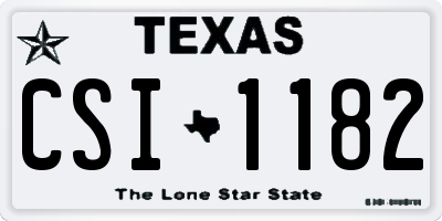 TX license plate CSI1182