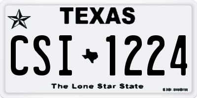 TX license plate CSI1224