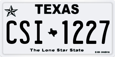 TX license plate CSI1227