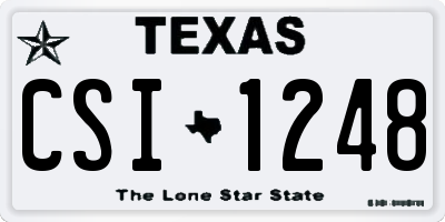 TX license plate CSI1248