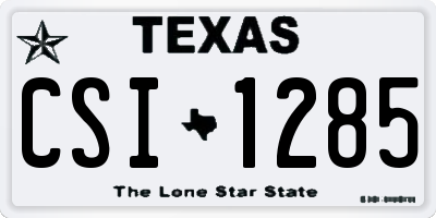 TX license plate CSI1285