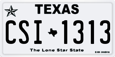 TX license plate CSI1313