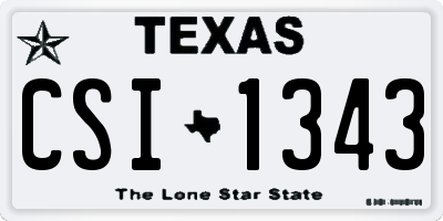 TX license plate CSI1343
