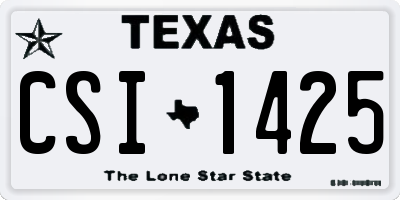 TX license plate CSI1425