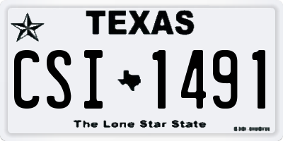 TX license plate CSI1491