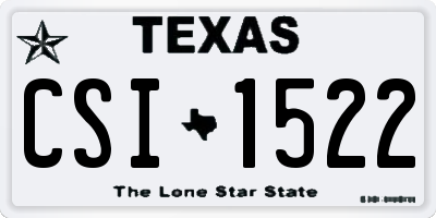 TX license plate CSI1522