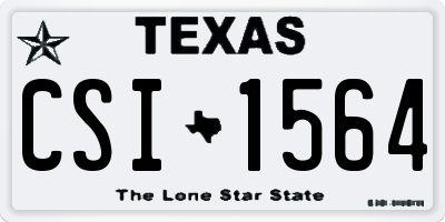 TX license plate CSI1564