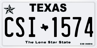 TX license plate CSI1574