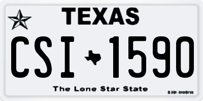 TX license plate CSI1590