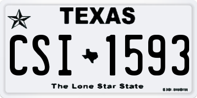 TX license plate CSI1593
