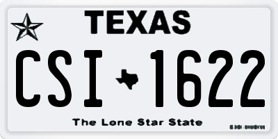 TX license plate CSI1622
