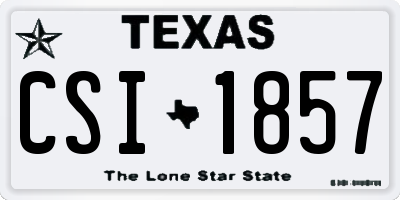 TX license plate CSI1857